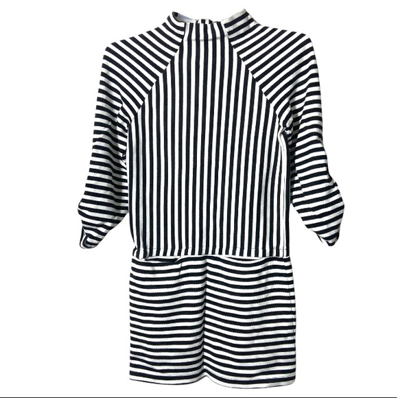 Kenneth Cole Dress Stripes Hidden Pockets Black Small - Picture 1 of 12